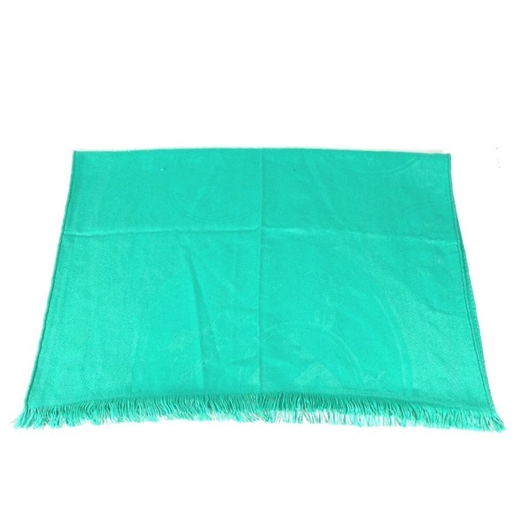 HERMES Accessories - HERMES New Libris Shawl, Fringe Scarf, Cashmere, Silk, Men's & Women's, Green
